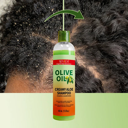 Olive Oil Shampoo 450ml Deep Cleansing Dandruff Removal Shampoo Oil Control Prevents Hair Breakage Scalp Cleansing Hair Care