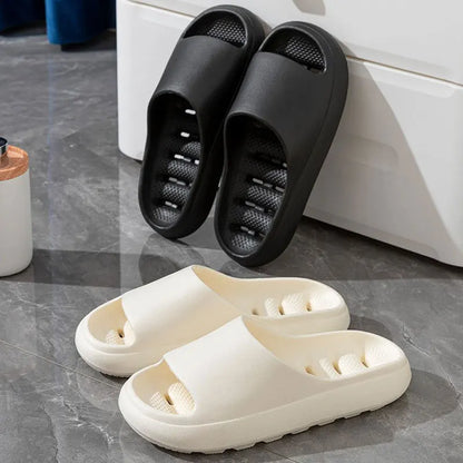 Men's Bathroom Bathing Slippers Women's New Summer Indoor Home Eva Anti-Slip Anti-Odor Couple Shower Leakage Quick-Drying Slippers for Women