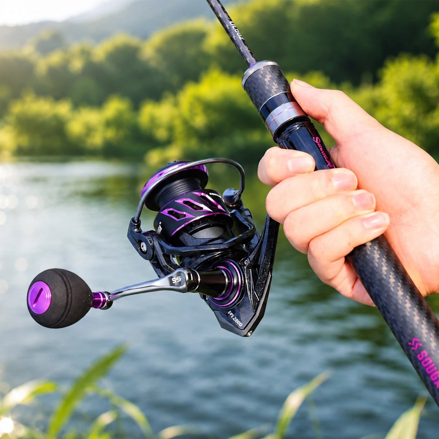 Sougayilang Spinning Reel 1000~4000 Serie 5.2:1Gear Ratio 12kg Max Drag CNC Aluminum Spool Fishing Reel for Freshwater Saltwater