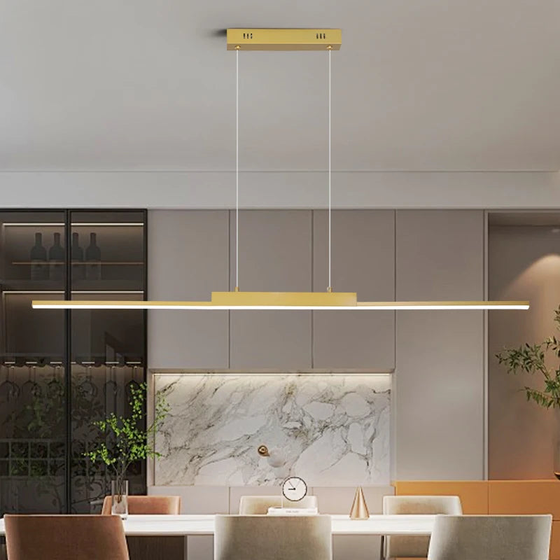 100CM Black/Gold Pendant Lights Dining Room Lights For Kitchen Long Chandelier Living Room Pendant Lamp Home Decoration Lighting