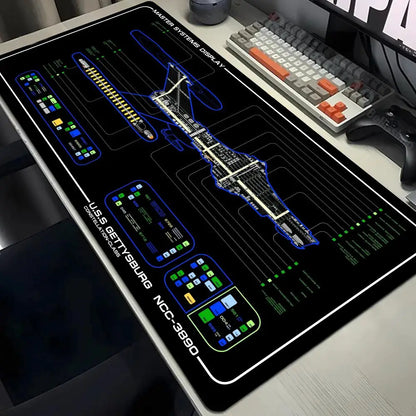 Large Gaming Pad XXL 1200x600 Computer Gamer Star Trek Mouse Pad Cartoon Keyboard Mouse Mat Desk Mouse Pad for PC Desk Pad