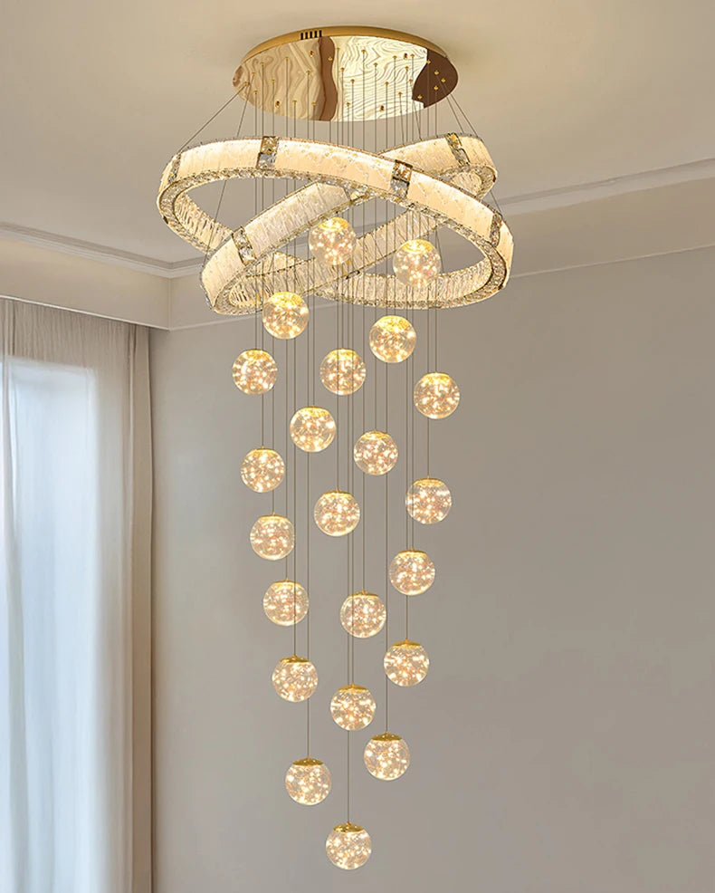 Modern home decor led lights pendant light lamps forstaircase Chandeliers for living room hanging light indoor lighting