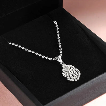 QIBAOKU 18k Plated All Real Moissanite Necklace for Women Wedding Lab Diamond Pendant Sterling Silver S925 Chain Wholesale 2026