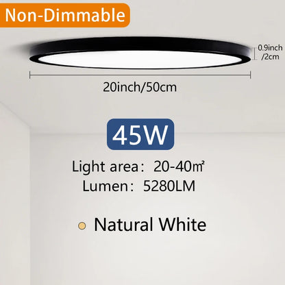 50CM Large Ceiling Lamp Smart APP/Remote Control Dimmable for Bedroom 48W Ceiling Lights AC 110/220V LED Lights for Living Room