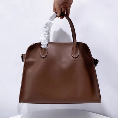 Genuine Leather The Tote Bags For Women Luxury Designer Handbag Purses 2024 New In First Layer Cowhide Large Top Handle Shoulder