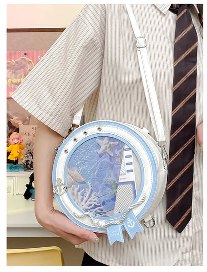 2026 New Sweet Y2k Aesthetic Shoulder Bags Women Kawaii Fashion Casual Backpacks Trendy transparent Travel Crossbody Ita Bags
