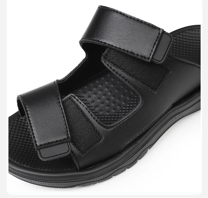 Men Slippers Shoes Solid Color Slip On Casual Beach Slides Mens Thick Sole Anti Slip Shoes for Men 2024 Summer Fashion Sandals