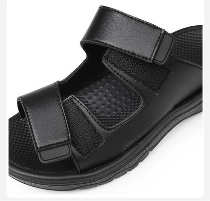 Men Slippers Shoes Solid Color Slip On Casual Beach Slides Mens Thick Sole Anti Slip Shoes for Men 2024 Summer Fashion Sandals