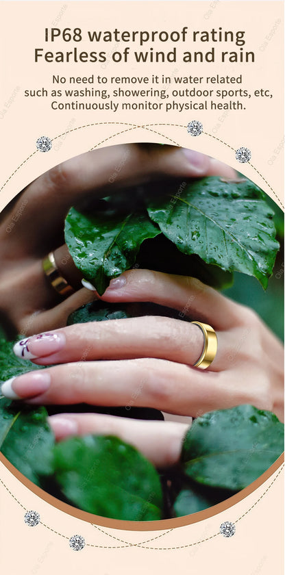 2026 New Smart Ring Men Women, Heart Rate Blood Oxygen and Sleep Monitor Smartring IP68 & 5ATM Waterproof, Multi-sport Mode Ring