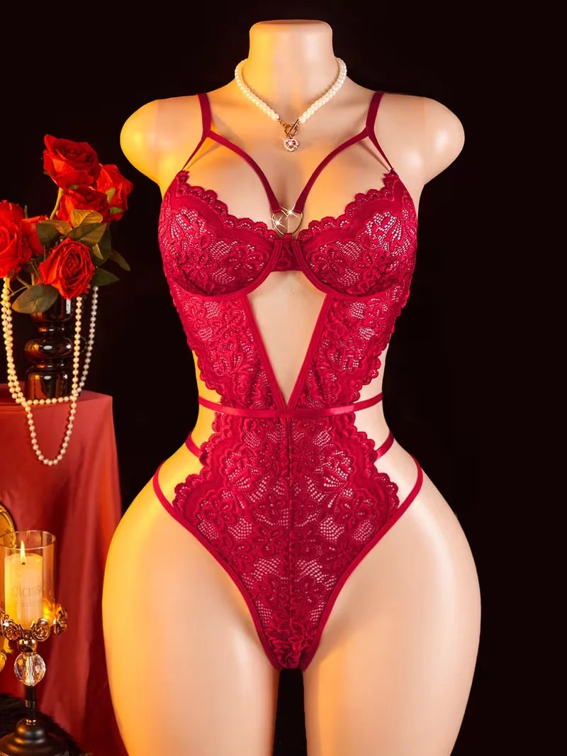 Sexy Lingerie Bodysuit Summer New Style Womens Underwear Sheer Temptation Lace Pure Desire Romantic Exclusively For Date Nights