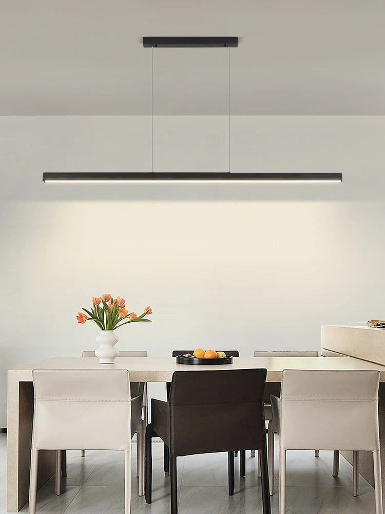 Dining Room Chandelier Dining Table Lighting Kitchen Bar Light LED Linear Lamp Restaurant Pendant Lights Modern Brief Droplight