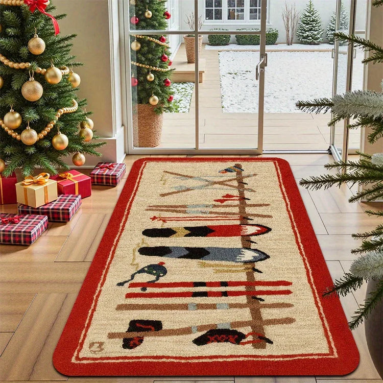 VIKAMA Professional Ski Board Rug Soft and Comfortable Ideal for Living Room, Entryway, and Foyer Home Decor Area Rug