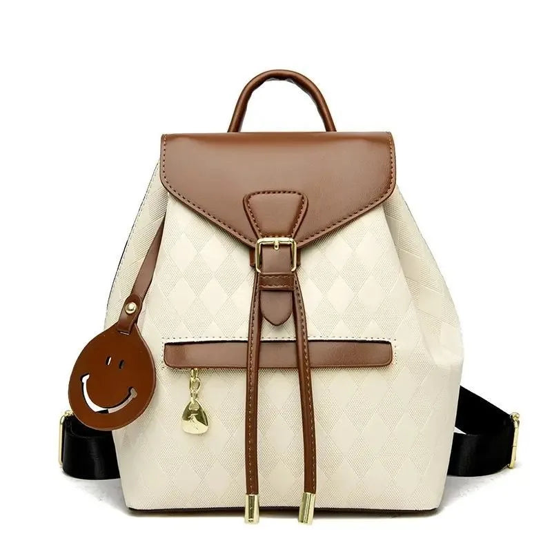 Women Backpack Soft Pu Leather Black Casual Multifunctional College Bag Capacity Shoulder Bag Trave Handle Bag