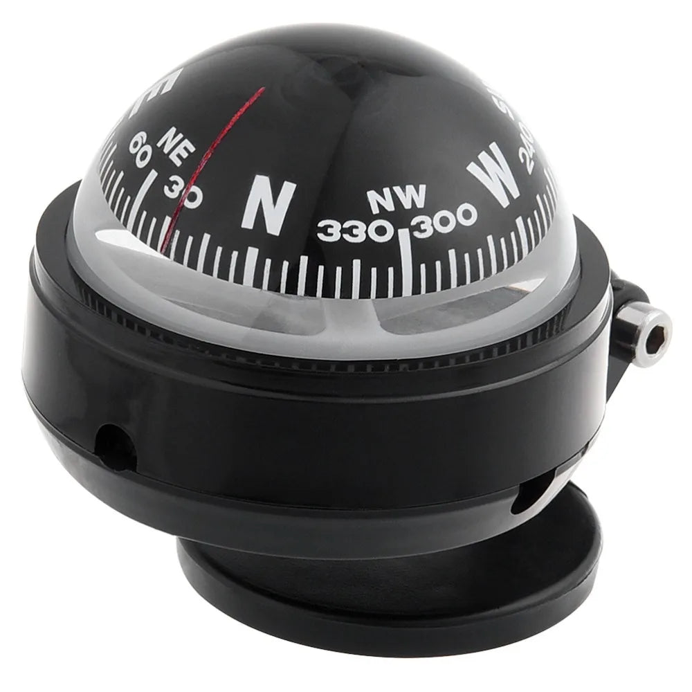 Clear Mark Black Car Compass Portable Practical Dashboard Compass Plastic Vehicle Navigation Ball Vehicle Navigation