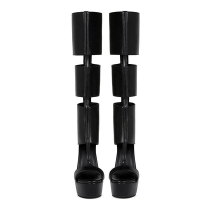 Summer sexy high heel platform  women sandal belt peep toe night party sandal