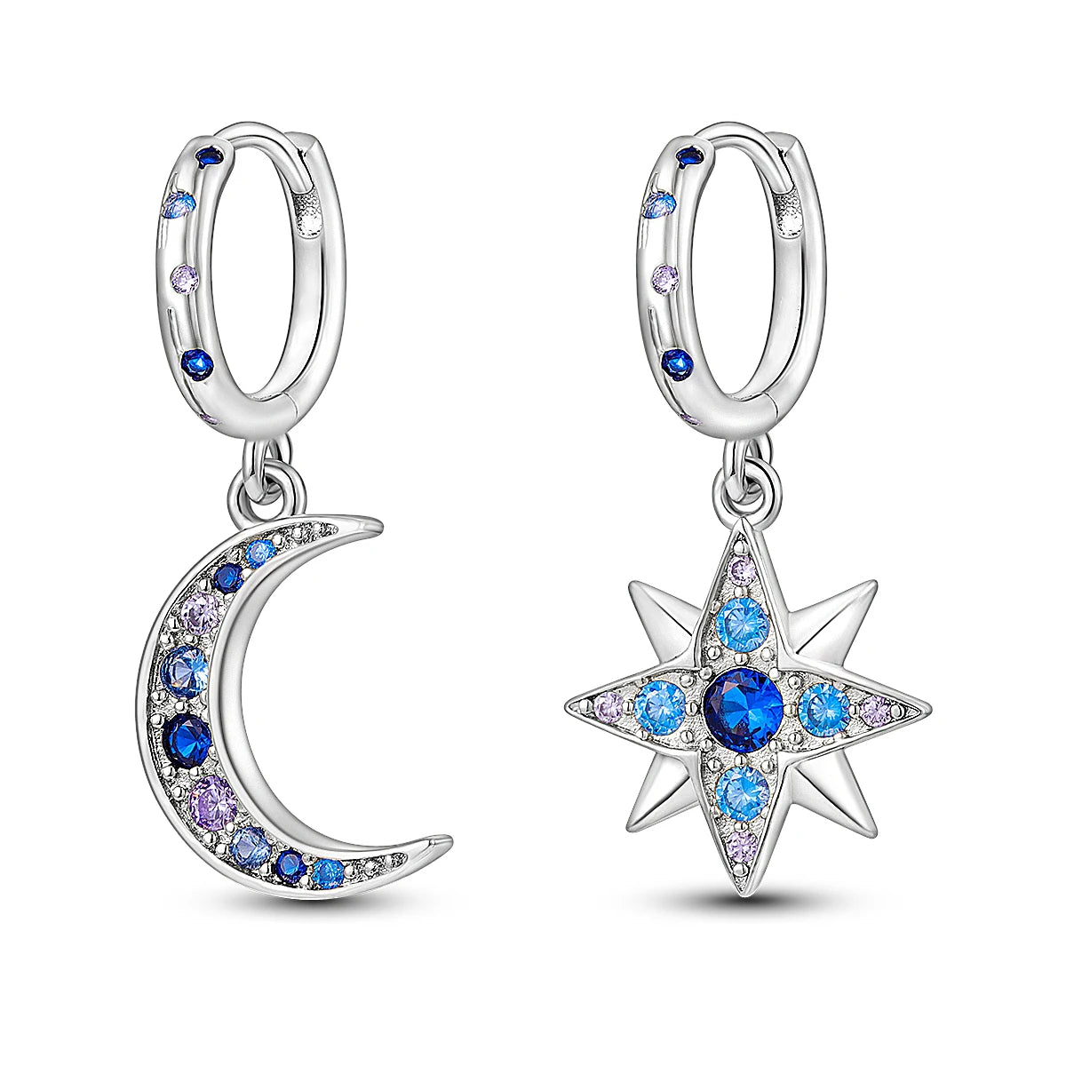 925 Sterling Silver Original Hoop Earring For Woman Luxury  Pendientes Wedding Jewelry Gift