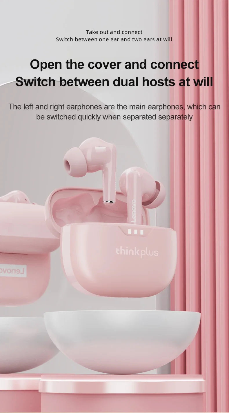 Original Lenovo Lp3 Pro TWS Earphones Wireless Bluetooth 5.3 Earbuds HIFI Sound Noise Reduction HD Call Low Latency Headphones