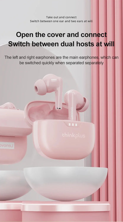 Original Lenovo Lp3 Pro TWS Earphones Wireless Bluetooth 5.3 Earbuds HIFI Sound Noise Reduction HD Call Low Latency Headphones