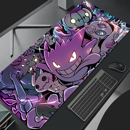 Gengar Anime Pokemon Pikachu Kawaii Mouse Pad Professional eSports Game Players Speed Lock Edge Game Desk Mousepad Keyboard Mat