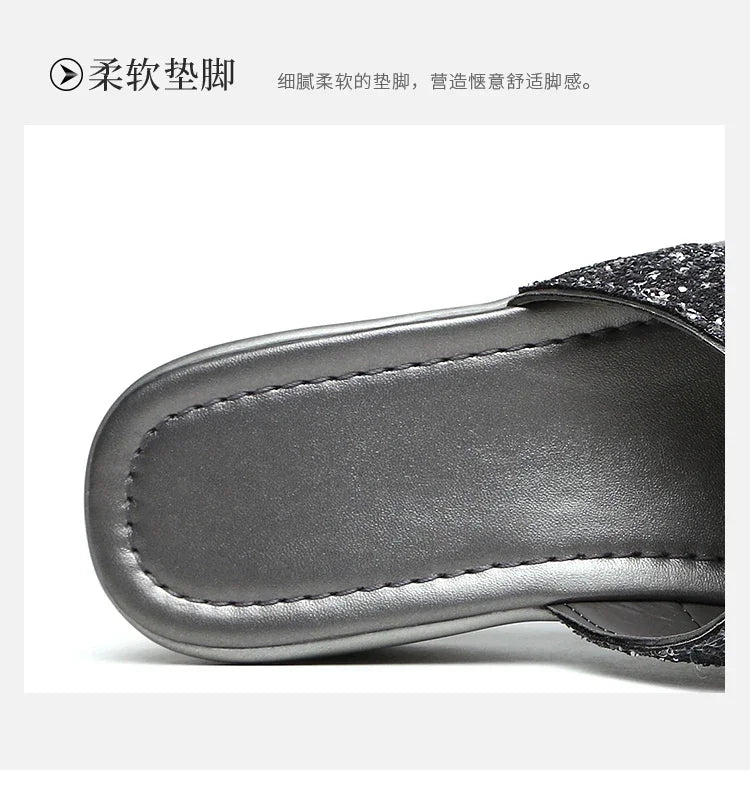 2024 Summer Women's Open Toe Casual Slippers Women Fashion Platform High Heel Female Slides Shoes Comfortable Wedge Sandals
