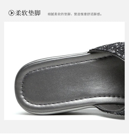 2024 Summer Women's Open Toe Casual Slippers Women Fashion Platform High Heel Female Slides Shoes Comfortable Wedge Sandals