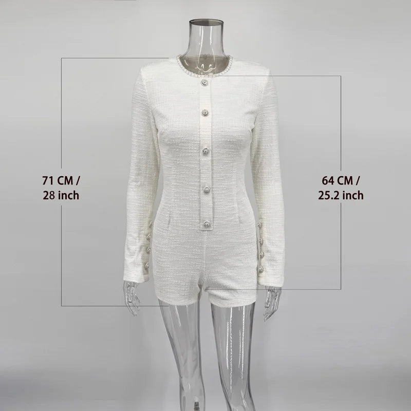 Tossy Spring Elegant Luxury Cardigan Rompers For Women Long Sleeve High Waist Wrap Bodycon Jumpsuits Female Shorts Rompers 2026