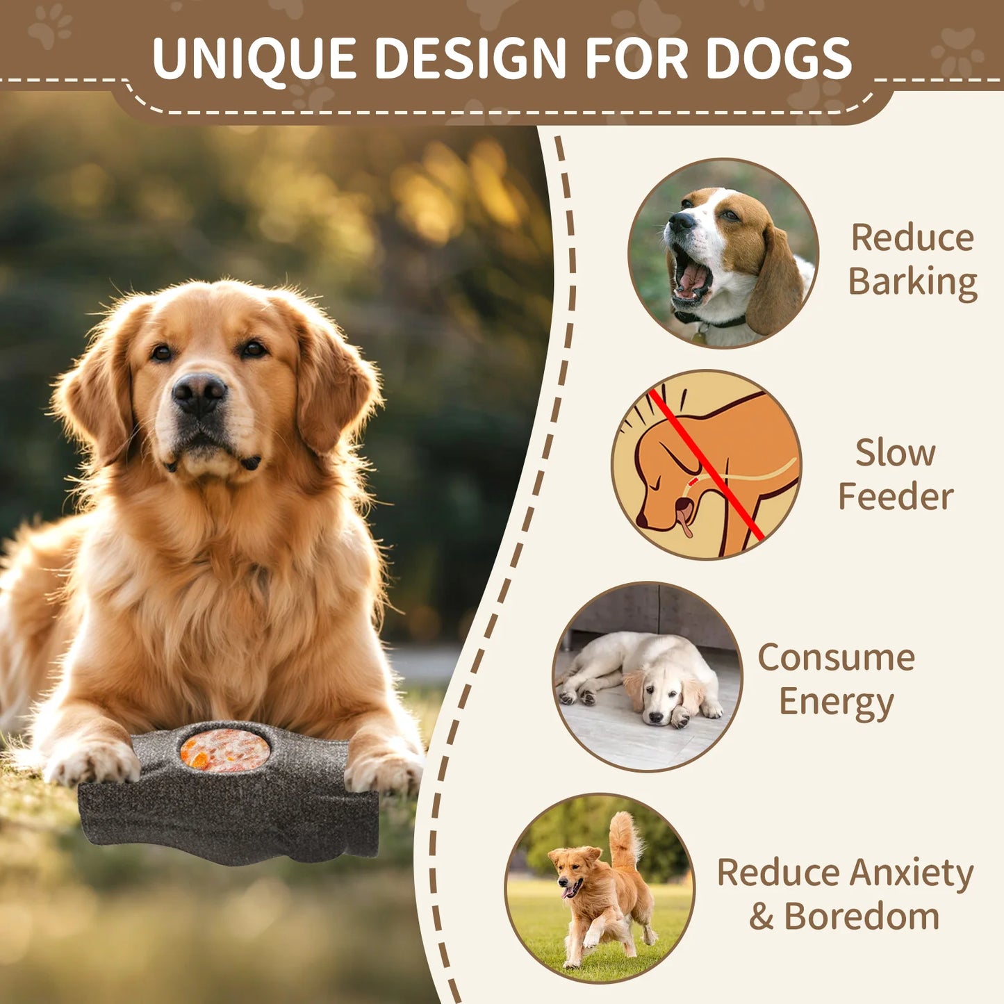 Indestructible Dog Toy for Aggressive Chewers, Frozen Treat Holder with Molds to Keep Large Dogs Busy & Reduce Anxiety