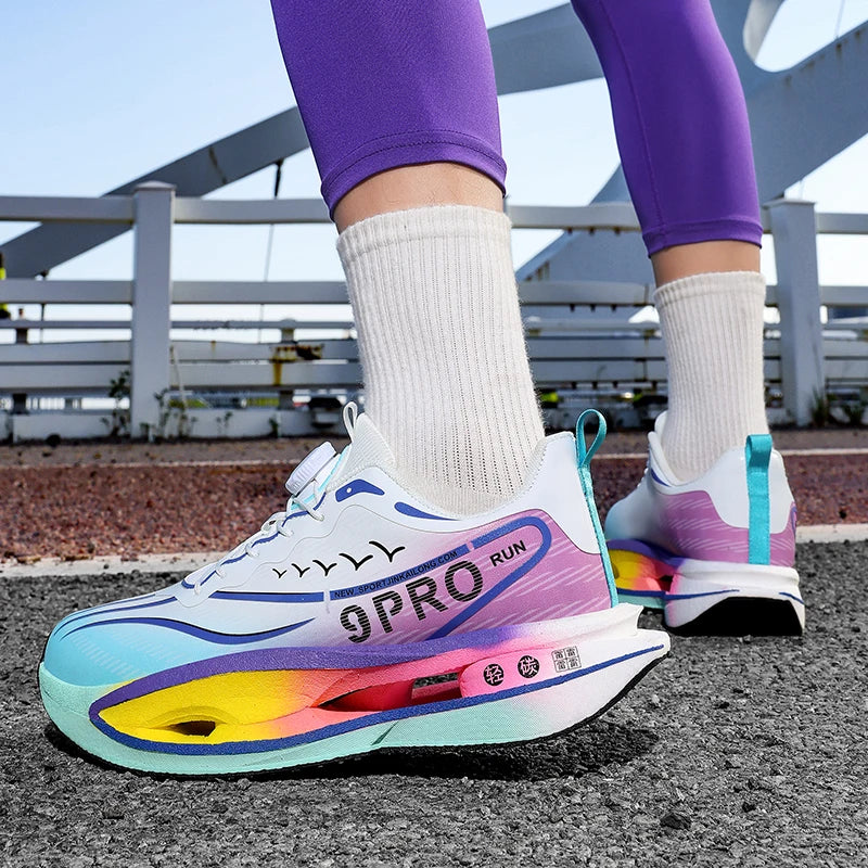 Unisex Running Shoes 2025 New Lightweight Cushioning Thick Sole Sports Training Sneakers Daily Wear Tennis Shoes for Men Women