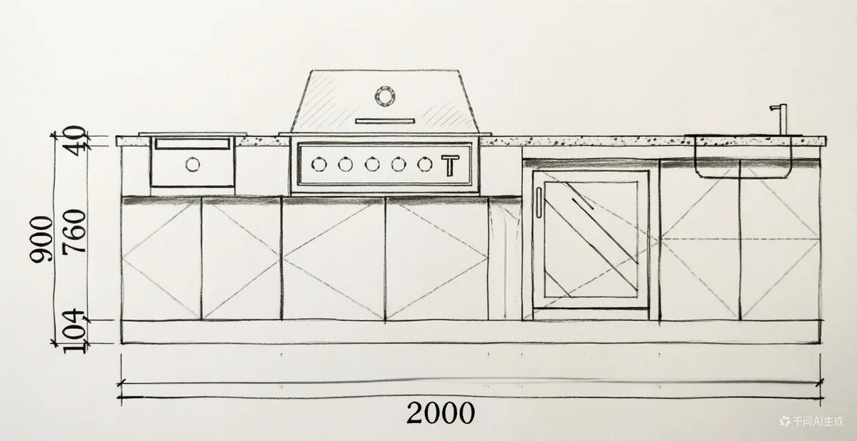 New Design Terrace Stainless Steel Outdoor Kitchen Cabinet Insect Resistant Easy Cleaning Hygienic Outdoor Garden Kitchen