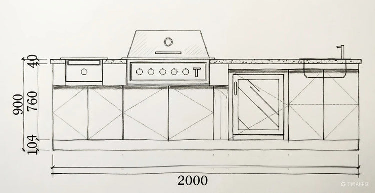 New Design Terrace Stainless Steel Outdoor Kitchen Cabinet Insect Resistant Easy Cleaning Hygienic Outdoor Garden Kitchen