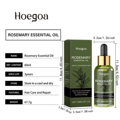 Rosemary Hair Oil Essential Oil Strengthening Nourishing Smoothing Brightrning Moisturizing Silky Shine Non Greasy 60ml