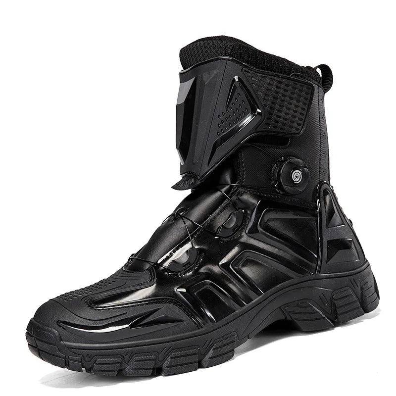 New Men's Motorcycle Boots Outdoor Waterproof TPU Protective Men Motorcycle Shoes Anti-slip Biker Motocross Riding Boot 1133