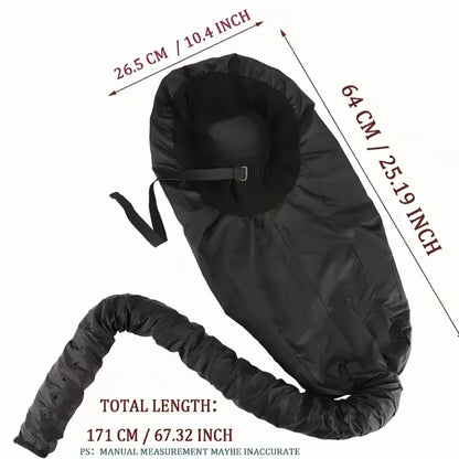 A multifunctional hot oil dry hair cap, compatible with hair dryers, provides constant temperature hair care and maintenance