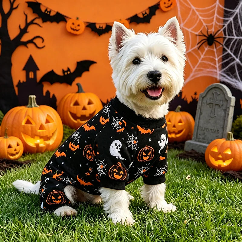 Dog Halloween Pajamas Dog Costumes Pjs Stretchy Funny Pet Costumes Clothes Outfit Pajamas for Medium Dogs