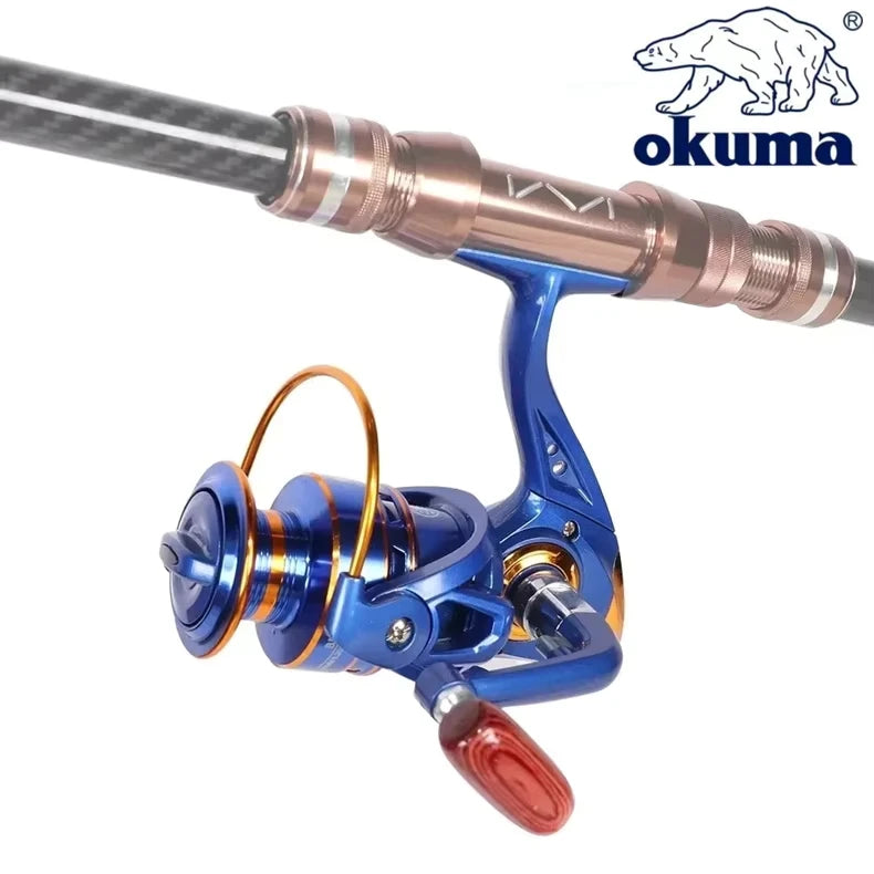 Okuma High Speed Fishing Reel with 10KG Max Drag 5.2:1 Metal Spool Spinning Wheel Gear Ratio High Speed Casting Fishing Reel