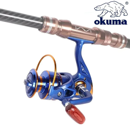 Okuma High Speed Fishing Reel with 10KG Max Drag 5.2:1 Metal Spool Spinning Wheel Gear Ratio High Speed Casting Fishing Reel