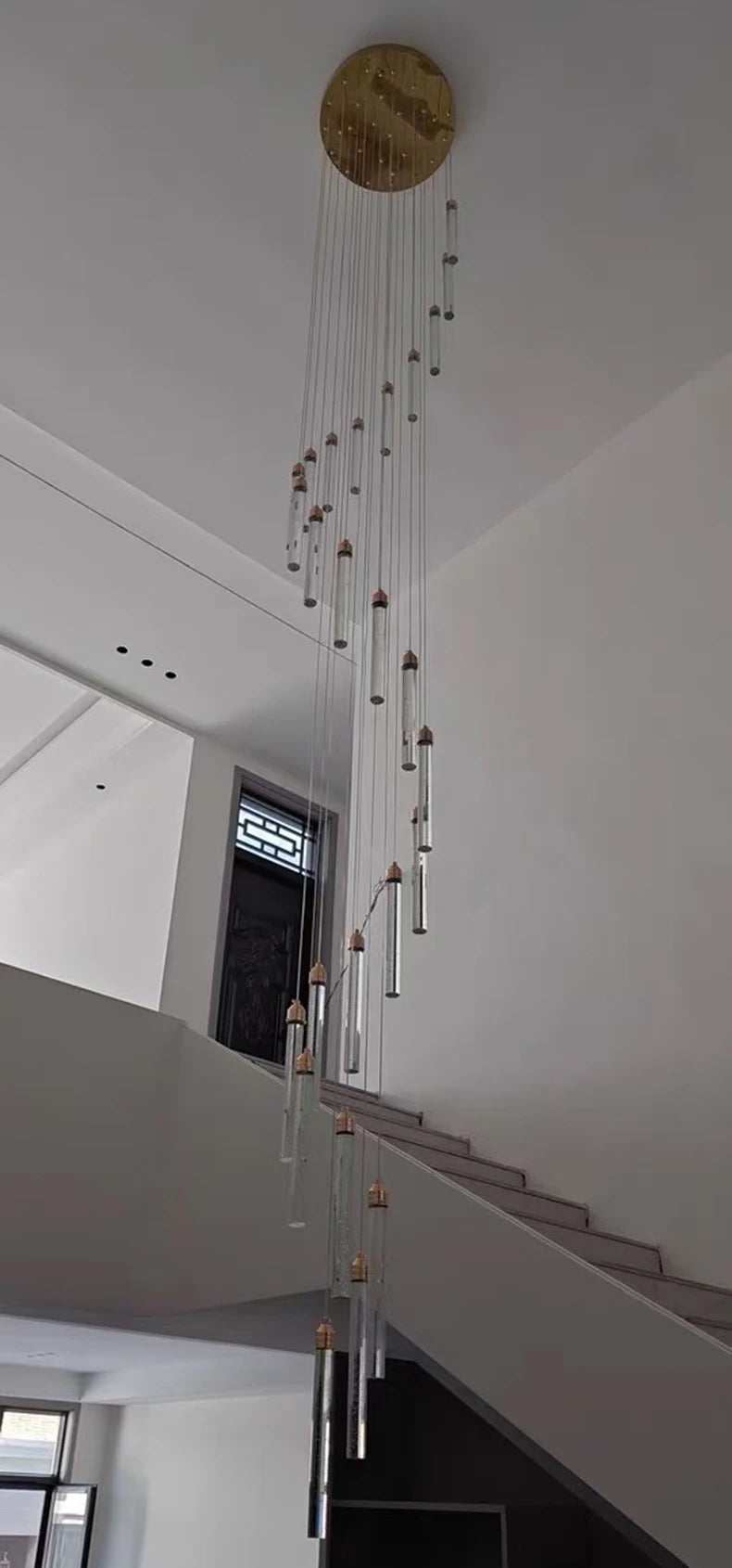 Modern Ceiling Chandelier Luxury Staircase Crystal Chandeliers Duplex Attic Villa Living Room Pendant Lights Home Decor Lighting