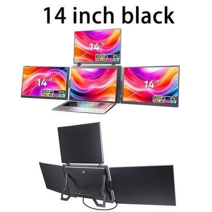 Rospider 14 to 18.5 inch Triple Screen Extender Laptop Monitor FHD Quad Display Portable Foldable Extended for MacBook Windows