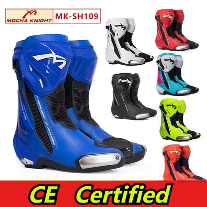 BENKIA Mocha Motorcycle Track Riding Boots CE Certification Professional Racing Botas BENKIA Waterproof Boots High Quality SH109