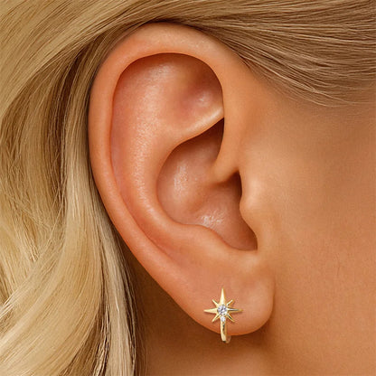 Aide 1PC 925 Sterling Silver INS Zircon Diamond Stud Earring Stud, Suitable For Women Daily Wear, Wedding Party, Valentine's Day