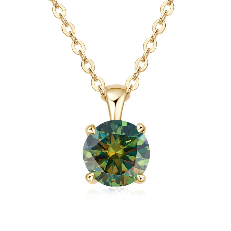 1.0 Carat Moissanite Pendants for Women Classic Wedding Necklace Original S925 Sterling Silver Jewelry