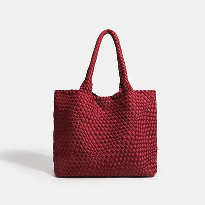 Large size women's tote bag Women's fashion bags 2024 Hot product Neoprene material women's hand-woven bag Large volume Tote bag