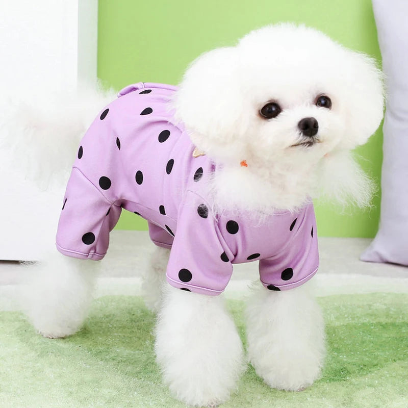 Dog Clothes Green Purple Dog Costume Suits Wrapped Belly Overalls Tracksuit For Small Dogs Chihuahua York Puppy Jumpsuit Pajamas