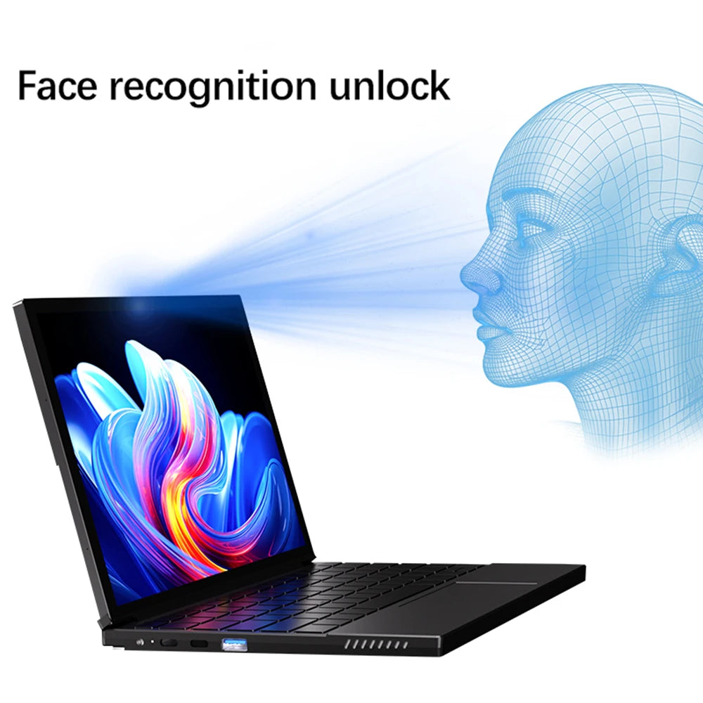10.95 Inch Touch Screen Laptop Intel I5-1250P DDR4 32GB SSD 2TB Face Recognition Portable Mini Tablet Notebook Windows 11 WiFi6
