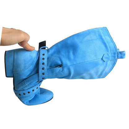 Customized Heel Practice Boots Half Boots Line Dance Boots Soft Suede Bottom Ballroom Party Dance Shoes Black Boots Dancing