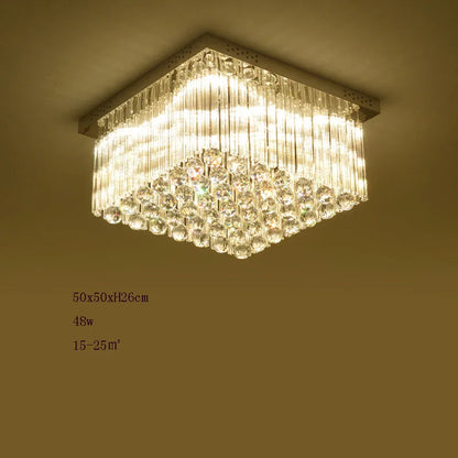 K9 Crystal Ceiling Lights LED Modern Lamps Luxury Chandelier Living Room Dining Bedroom Rectangle LED Lighting Hotel Mall Shop