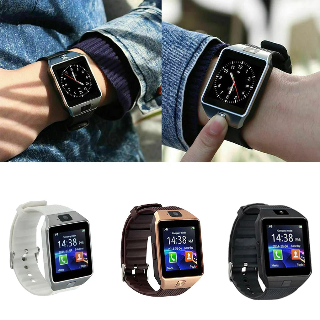 Watch Smart DZ09 Wristwatch Support SIM Card 1.56 inch Touch Screen Bracelet Multimedia Remote Equipment White