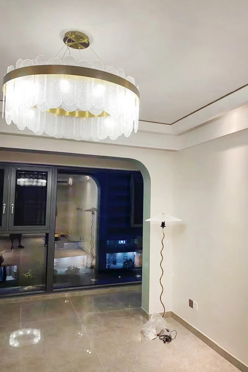 Modern Luxury Lustre Crystal Chandelier Living Room Ceiling Lights Dining Room LED Chandeliers Villa Gold Crystal Pendant Lamp