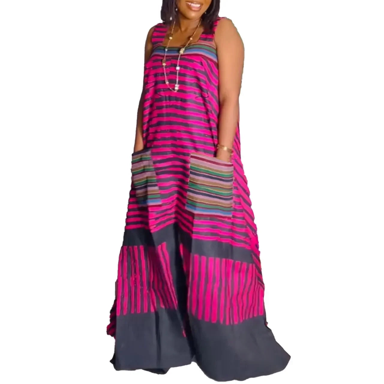 Jumpsuits Women Sling One Piece Print Striped Sleeveless Overalls Wide Leg Long Pants Loose Casual Rompers Elegant Splice