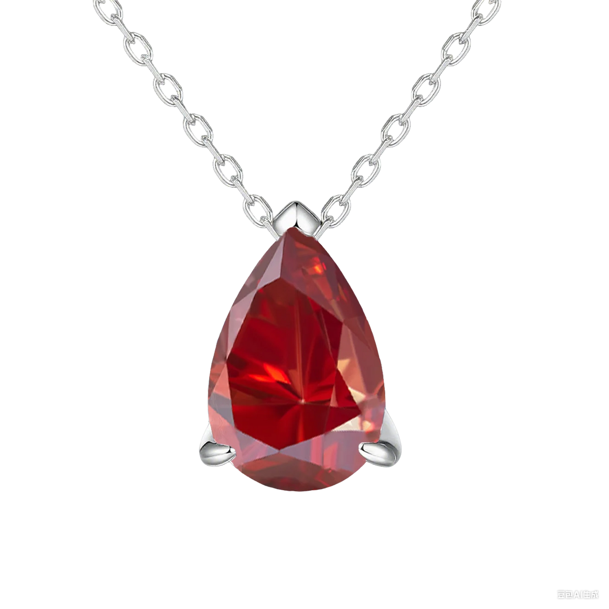 TY Certified 1CT 2CT Pear Cut D VVS1 Moissanite Necklace for Women 18k Gold Plated Jewelry 100% Sterling Silver 925 Pendant